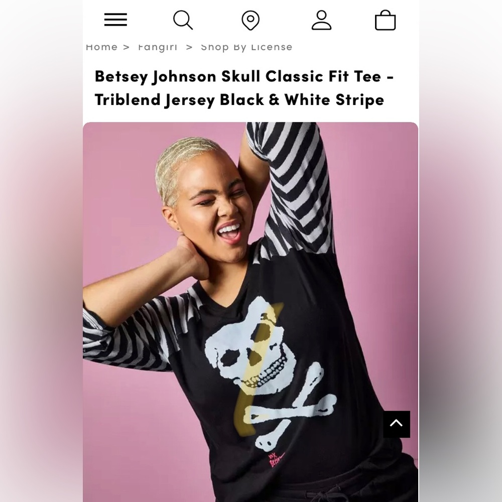 ISO Torrid Betsey Johnson Skull Classic Fit Tee - Triblend Jersey